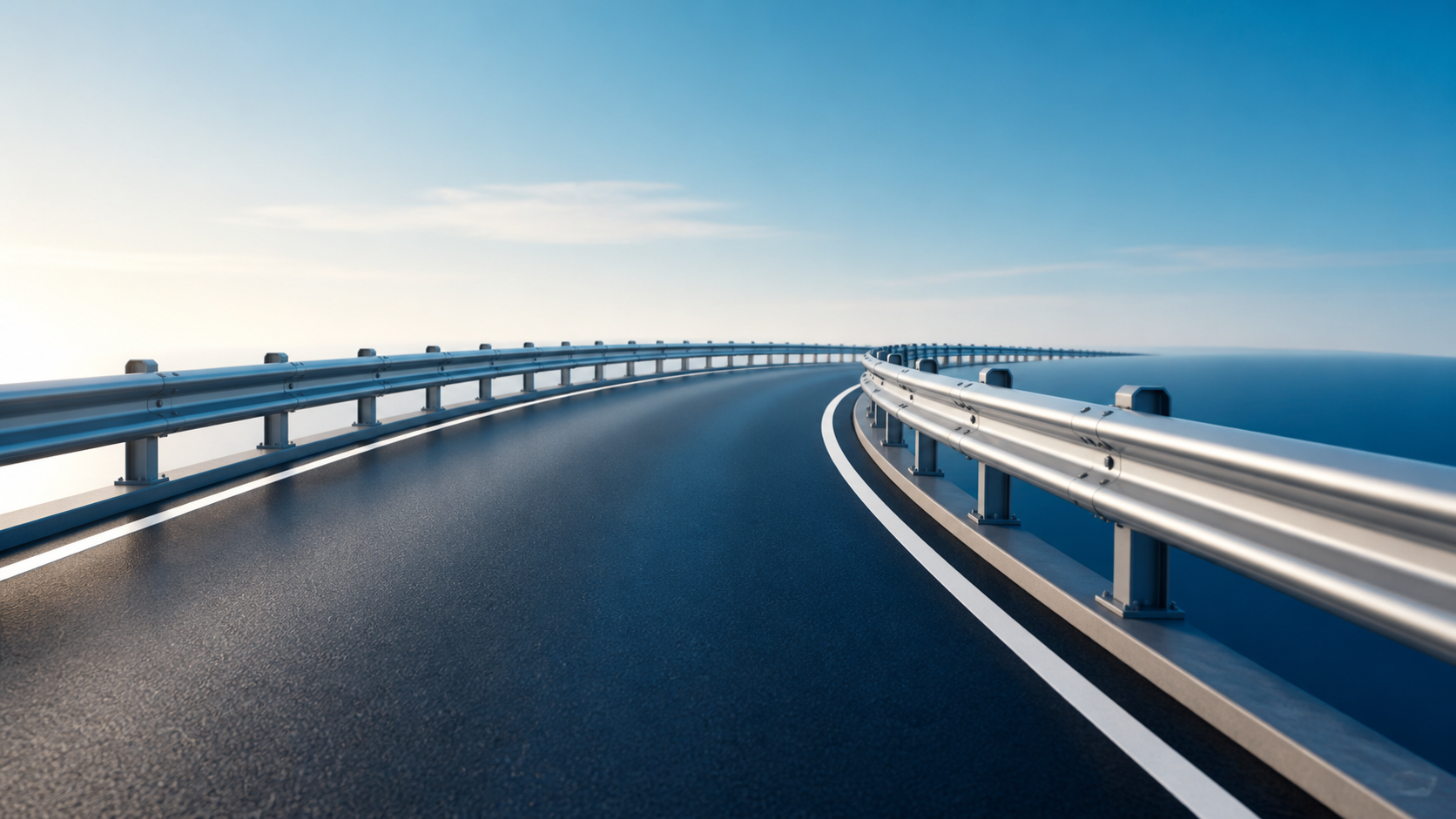 Simple road guardrails representing disciplined boundaries for OAQA